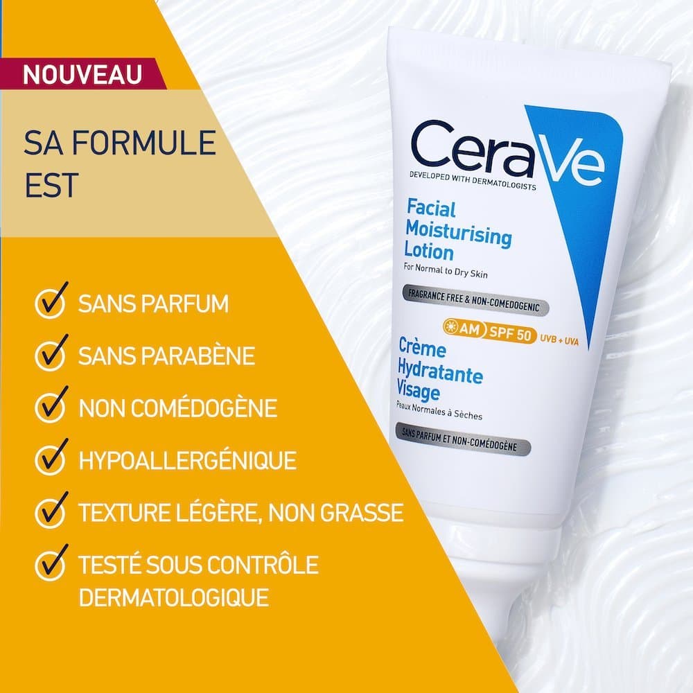 CeraVe Crème hydratante visage SPF50 Peaux Normales à Sèches | 52ml — 3