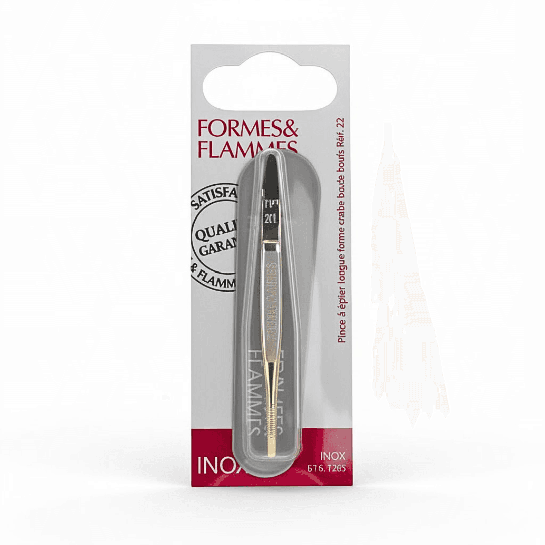 Formes&Flammes Pince A Epiler Acier Forge Bouts Dores Forme Crabe 9cm Refrence 21